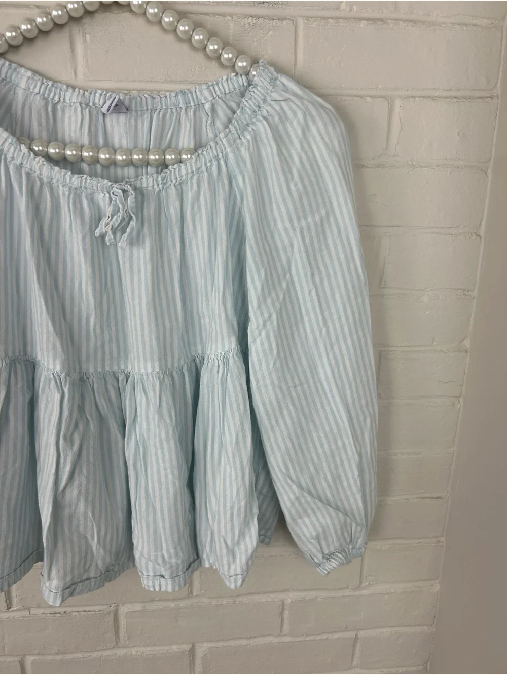 Old Navy Girls Striped Casual Peasant Top Size XL 14/16